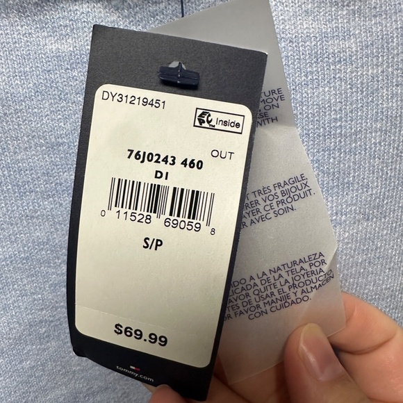 NWT! Tommy Hilfiger Women's Knit Sweater Crewneck Cotton In Blue Size S - Picture 6 of 6